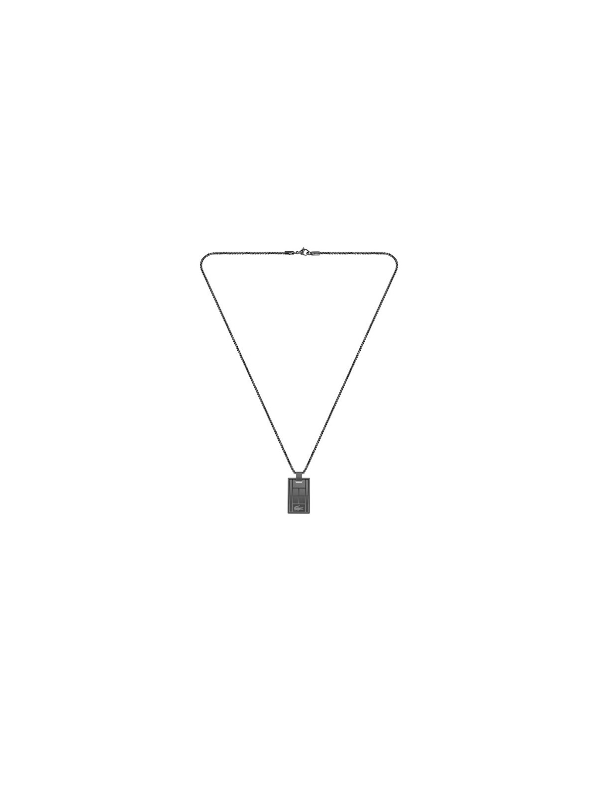 Lacoste Collana da uomo in acciaio, modello Tennis Court 2040078 uomo