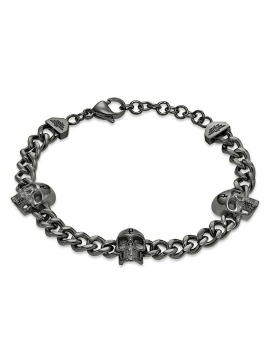 Police Elegante bracciale nero da uomo Vertex PEAGB0000907 uomo