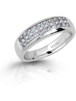 Modesi Anello scintillante in argento con zirconi cubici M11083 - Circonferenza: 50 mm donna