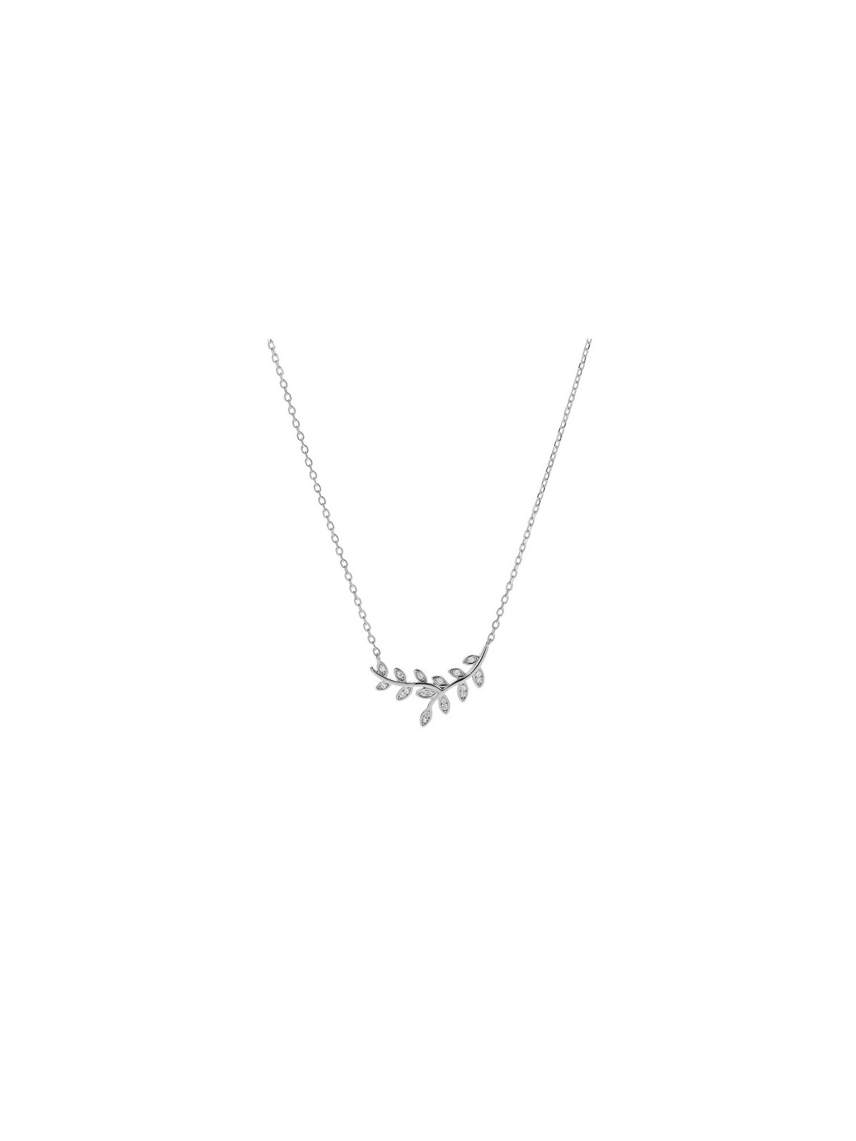 AGAIN Jewelry Collana in argento con zirconi Branch AJNA0017 donna