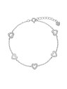 AGAIN Jewelry Bracciale in argento con cuori AJNR0005 donna