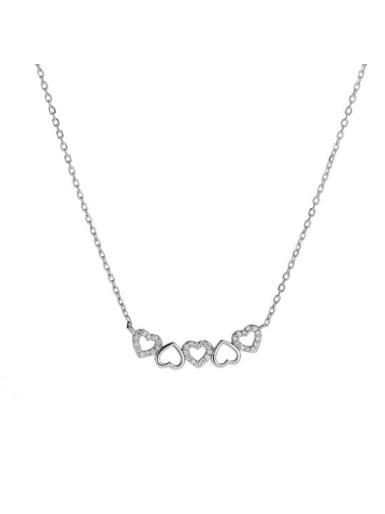 AGAIN Jewelry Collana a forma di cuore in argento AJNA0029 donna