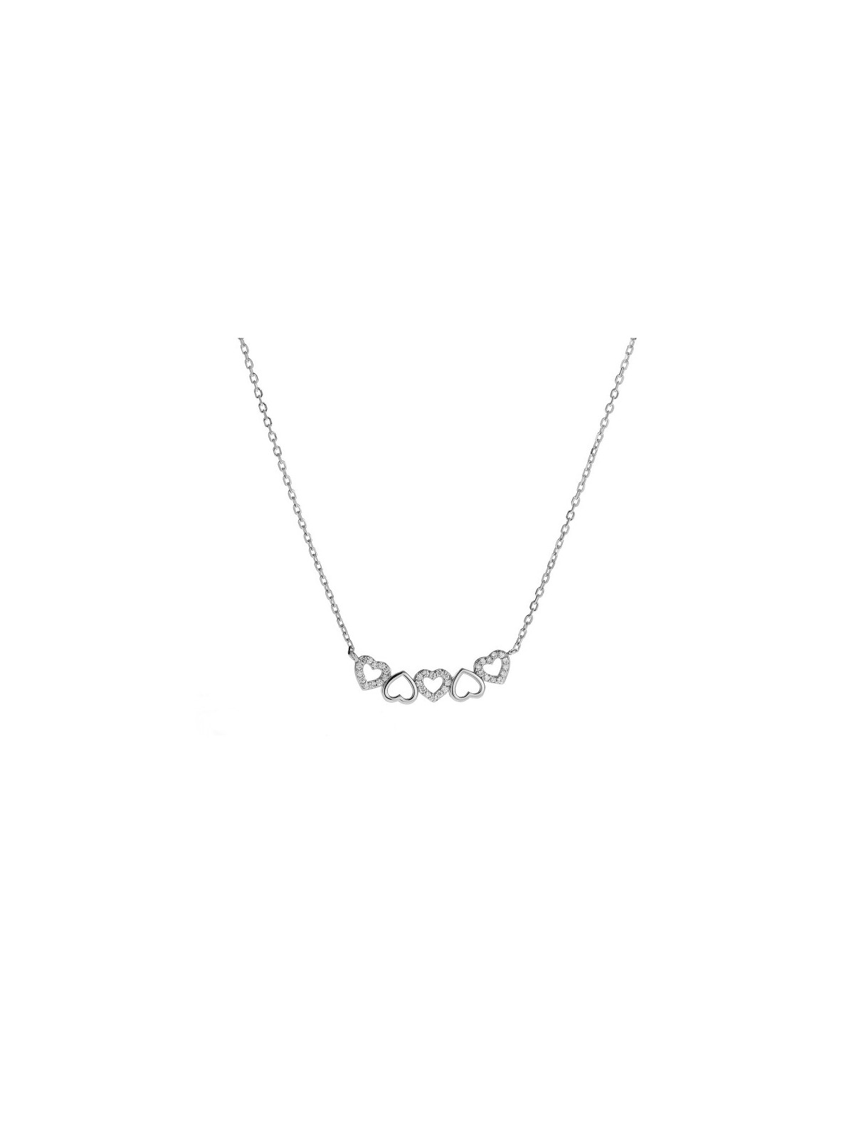 AGAIN Jewelry Collana a forma di cuore in argento AJNA0029 donna