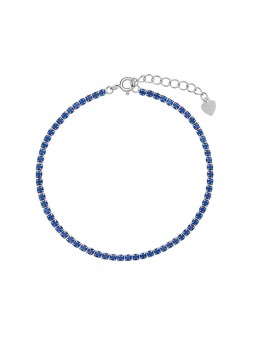 AGAIN Jewelry Bracciale tennis in argento con zirconi cubici blu AJNR0002 donna