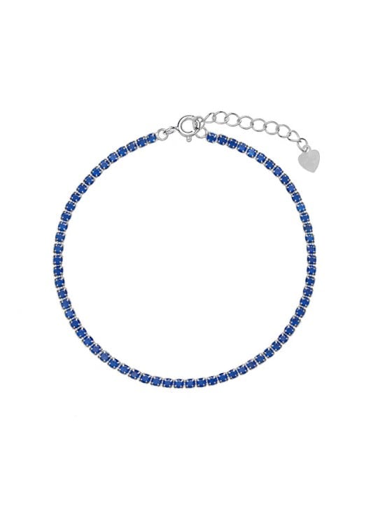 AGAIN Jewelry Bracciale tennis in argento con zirconi cubici blu AJNR0002 donna