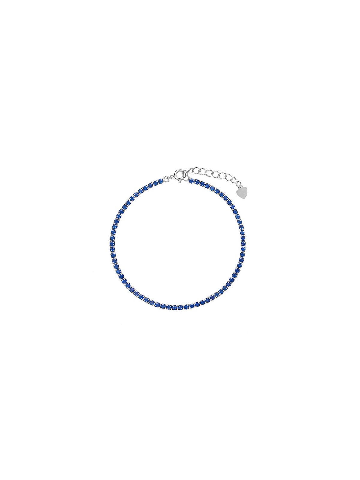 AGAIN Jewelry Bracciale tennis in argento con zirconi cubici blu AJNR0002 donna