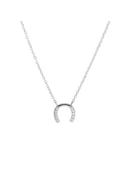 AGAIN Jewelry Collana a ferro di cavallo in argento scintillante AJNA0021 donna