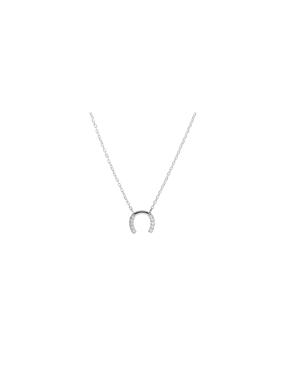 AGAIN Jewelry Collana a ferro di cavallo in argento scintillante AJNA0021 donna