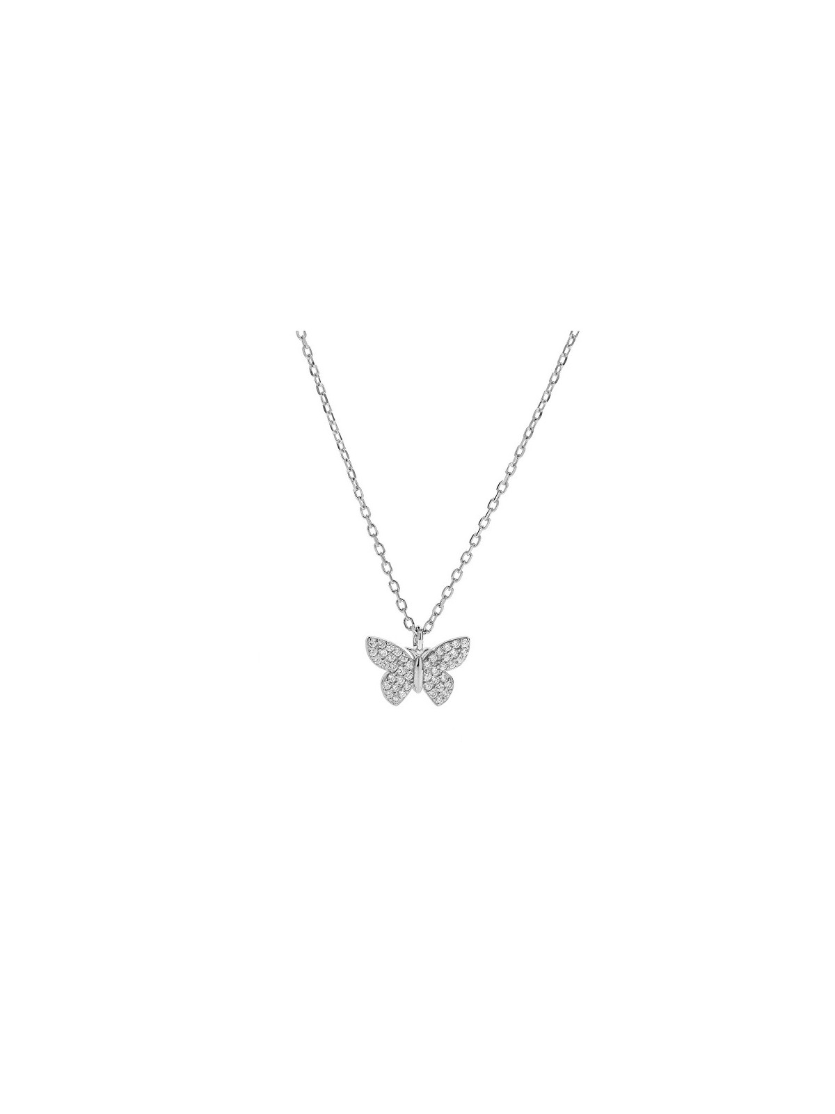 AGAIN Jewelry Collana con farfalla in argento AJNA0005 catena, ciondolo donna