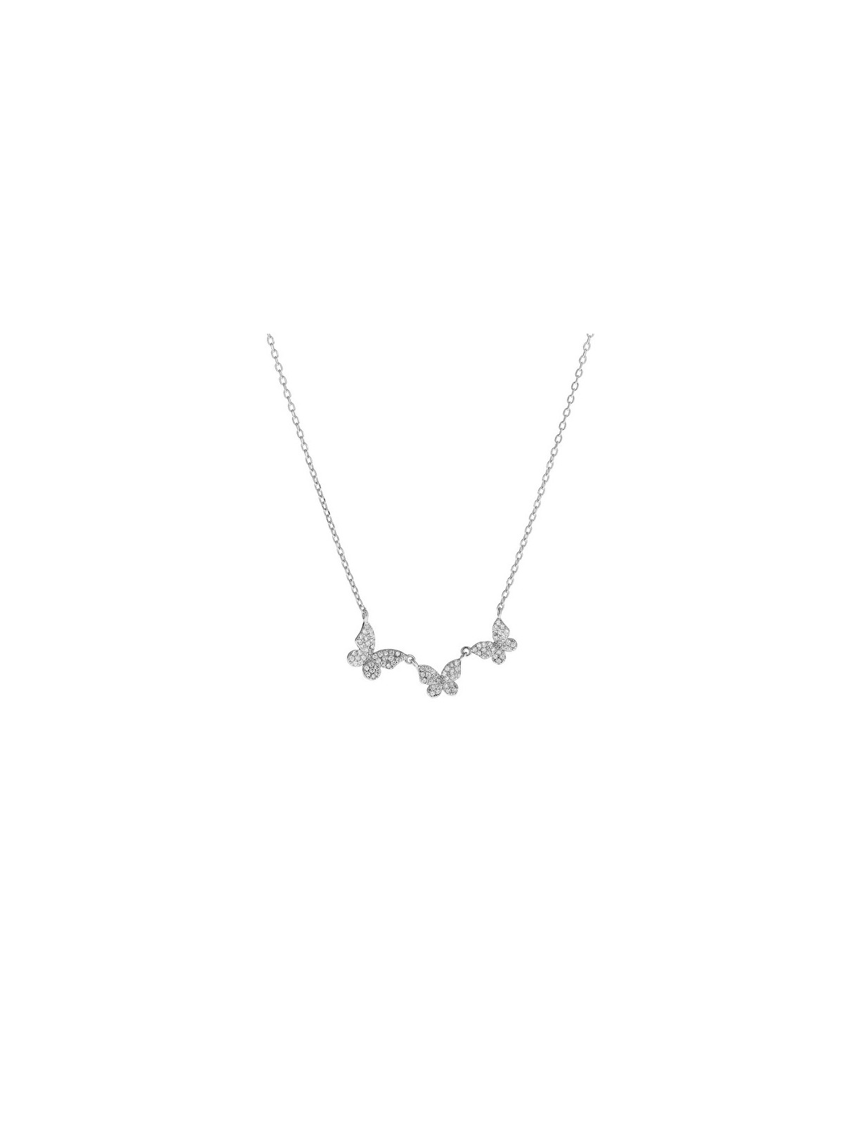 AGAIN Jewelry Delicata collana in argento con farfalle AJNA0023 donna