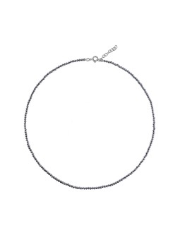 AGAIN Jewelry Collana di perle di ematite AJKNA005 donna