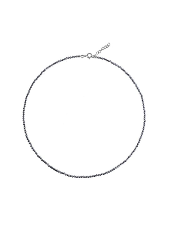 AGAIN Jewelry Collana di perle di ematite AJKNA005 donna