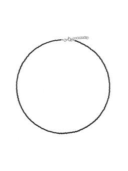 AGAIN Jewelry Collana di perle di spinello nero AJKNA008 donna