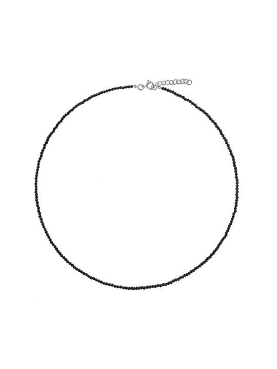 AGAIN Jewelry Collana di perle di spinello nero AJKNA008 donna