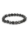 Agato Bracciale con perline di larvikite MINK150/17 unisex