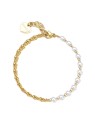 S'Agapõ Elegante bracciale con perle grosse placcato oro SHK68 donna