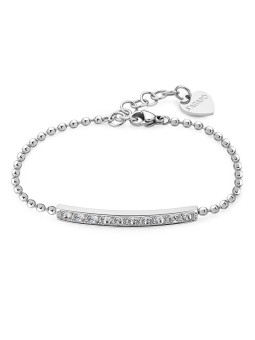 S'Agapõ Bracciale Dazzly SDZ11 in acciaio con cristalli trasparenti scintillanti donna