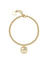S'Agapõ Affascinante bracciale placcato oro Lucky Light Quadrifoglio SKT46 donna