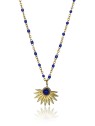 Emily Westwood Collana da donna placcata oro con perline blu EWN23039G donna