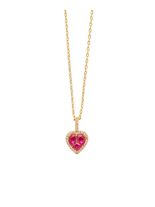 Oliver Weber Incantevole collana a forma di cuore placcata in oro 12448G donna