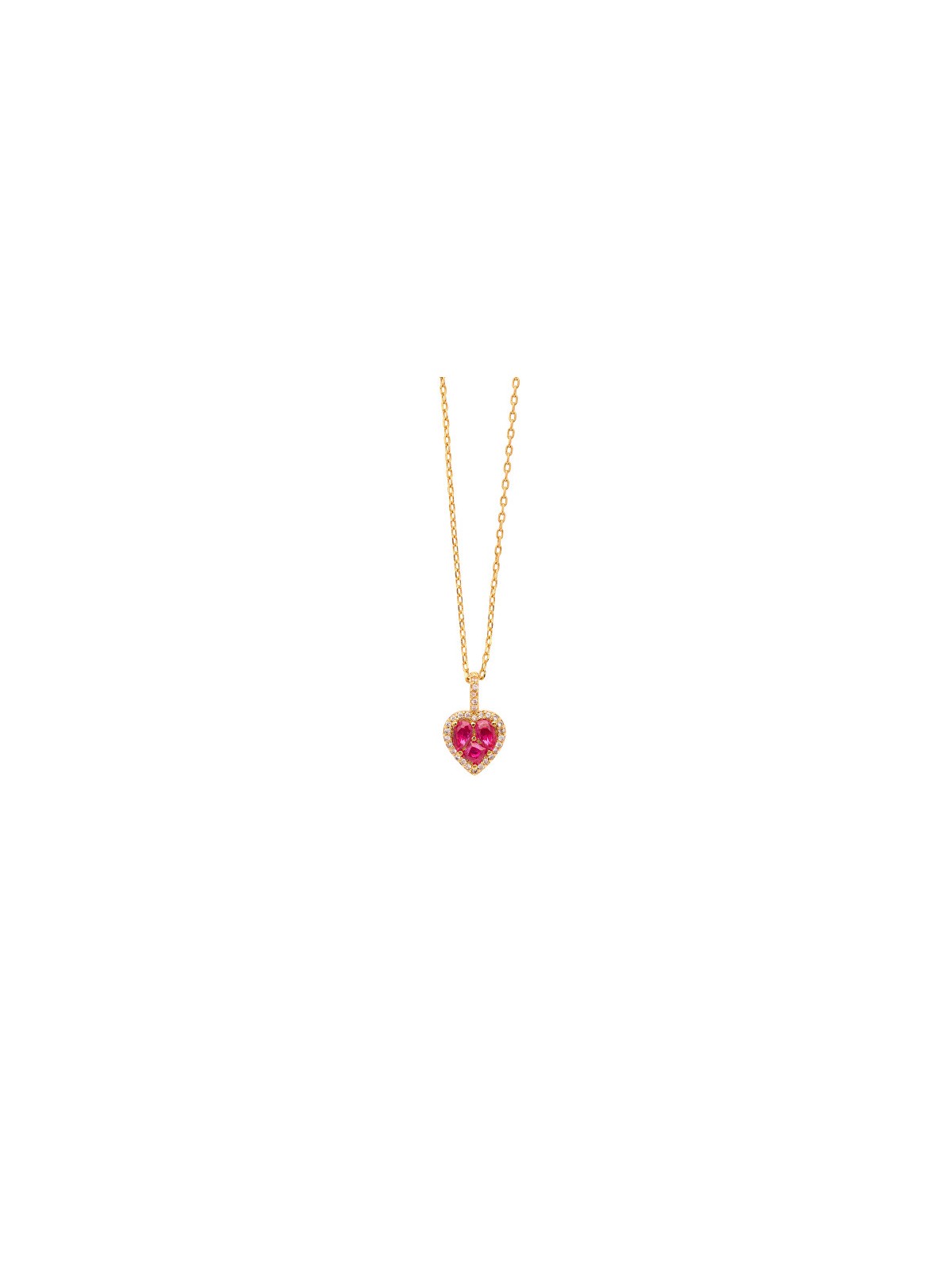Oliver Weber Incantevole collana a forma di cuore placcata in oro 12448G donna