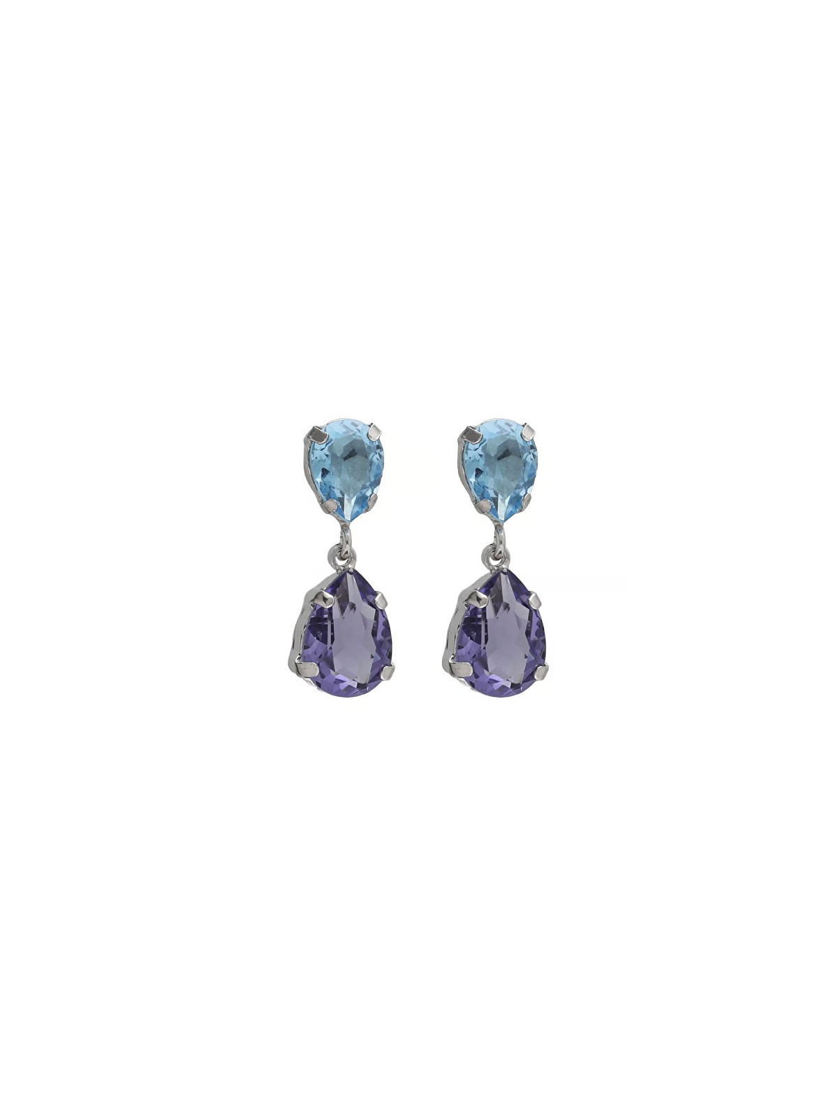 Victoria Cruz Eleganti orecchini pendenti con cristalli blu Glory A4905-12HT donna