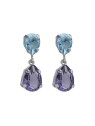 Victoria Cruz Eleganti orecchini pendenti con cristalli blu Glory A4905-12HT donna