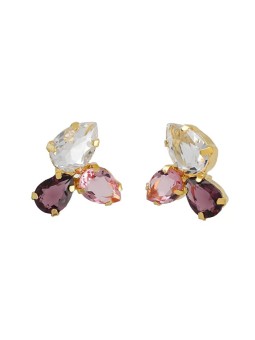 Victoria Cruz Splendidi orecchini placcati in oro con cristalli Glory A4902-26DT donna