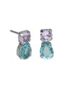 Victoria Cruz Bellissimi orecchini in argento con cristalli di alloro A4897-15HT donna