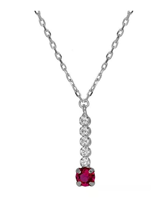 Victoria Cruz Elegante collana in argento con cristalli Shine A4668-21HG donna
