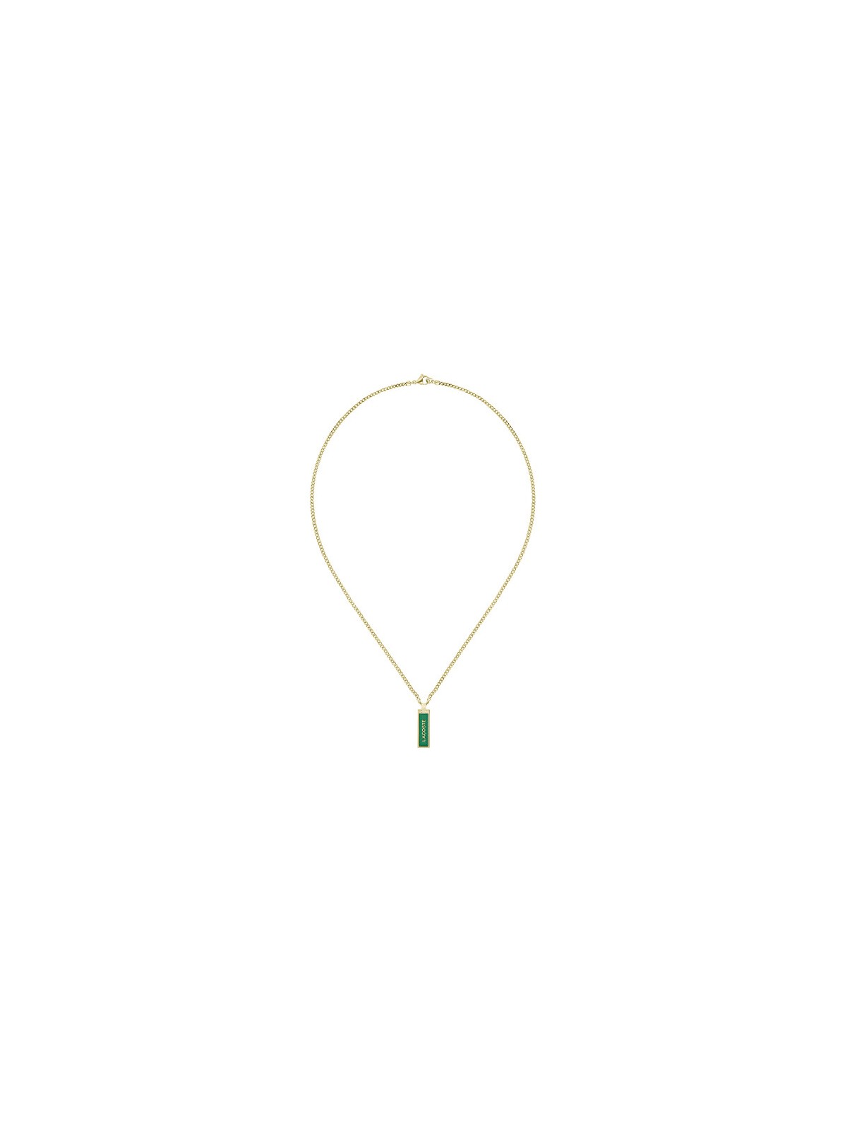 Lacoste Collana moderna in acciaio placcato oro 2040325 uomo