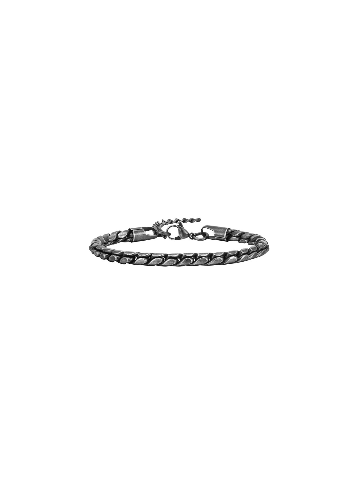 Troli Bracciale da uomo in acciaio nero uomo