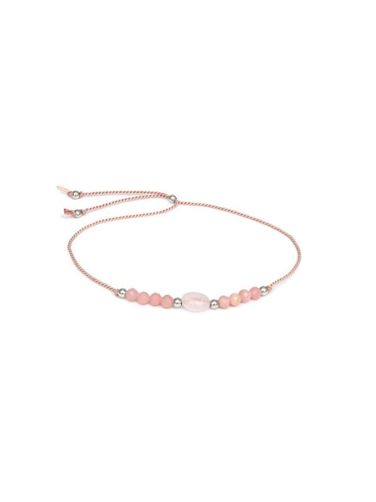Agato Bracciale a cordino con angelite e oro rosa HE13R3S-LP donna