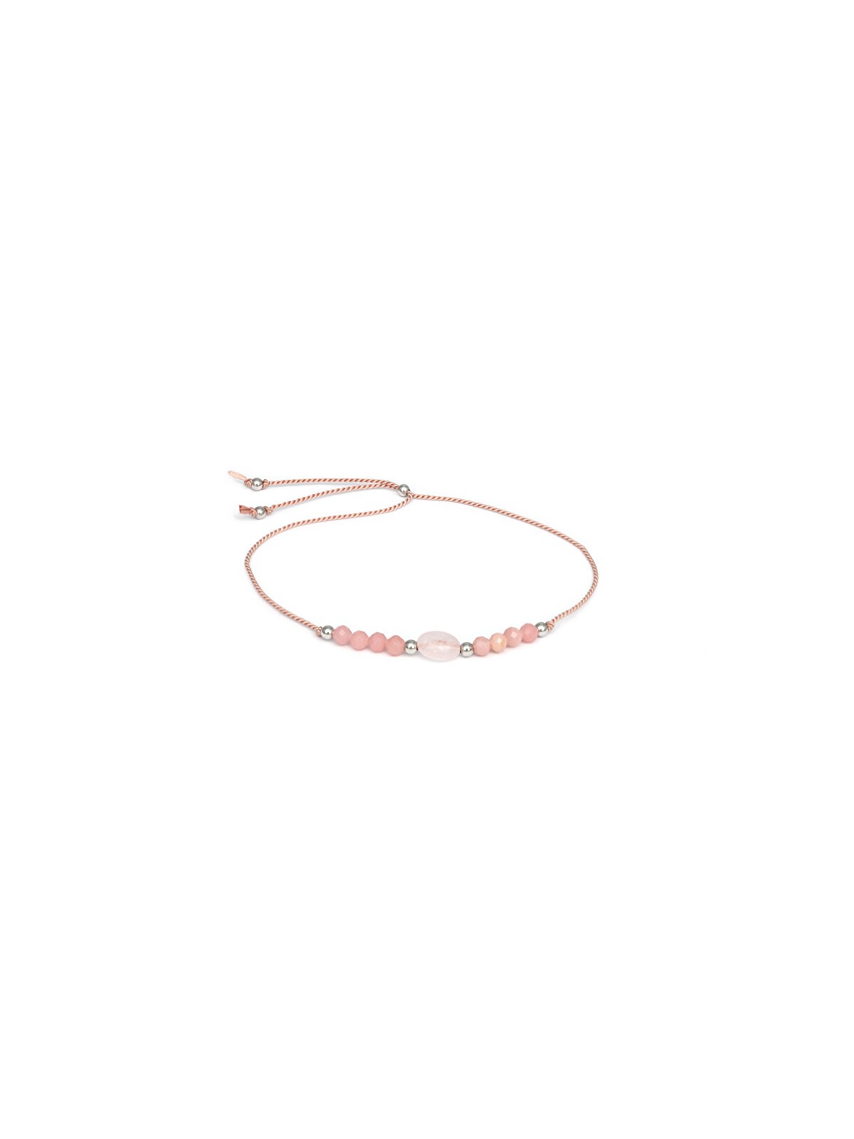 Agato Bracciale a cordino con angelite e oro rosa HE13R3S-LP donna