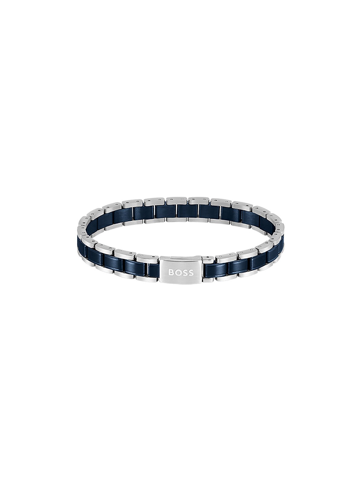 Hugo Boss Elegante bracciale bicolore da uomo con maglie in metallo, modello Essentials 1580664 uomo