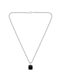Hugo Boss Collana alla moda in acciaio con onice Odell 1580648 uomo