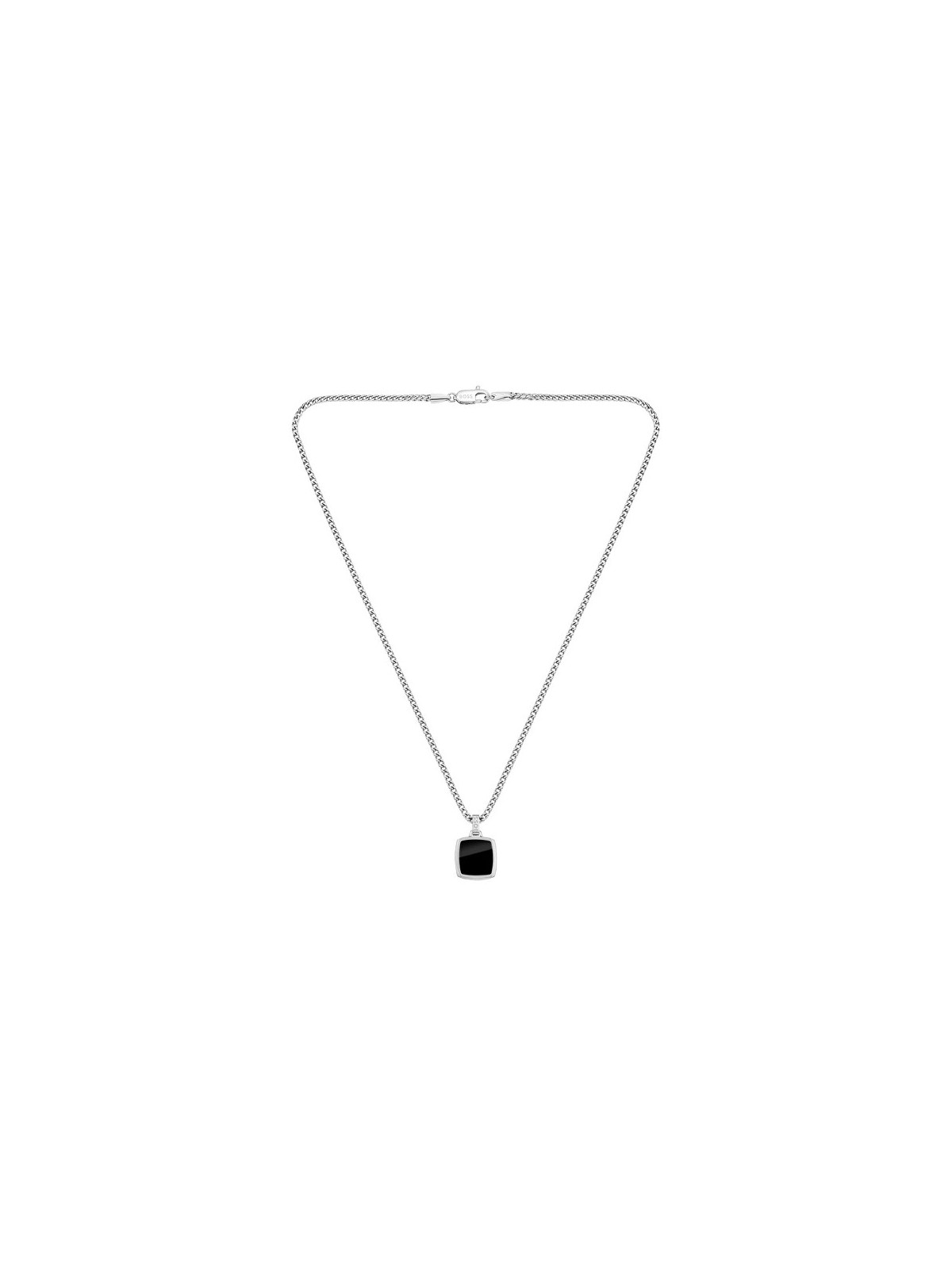Hugo Boss Collana alla moda in acciaio con onice Odell 1580648 uomo
