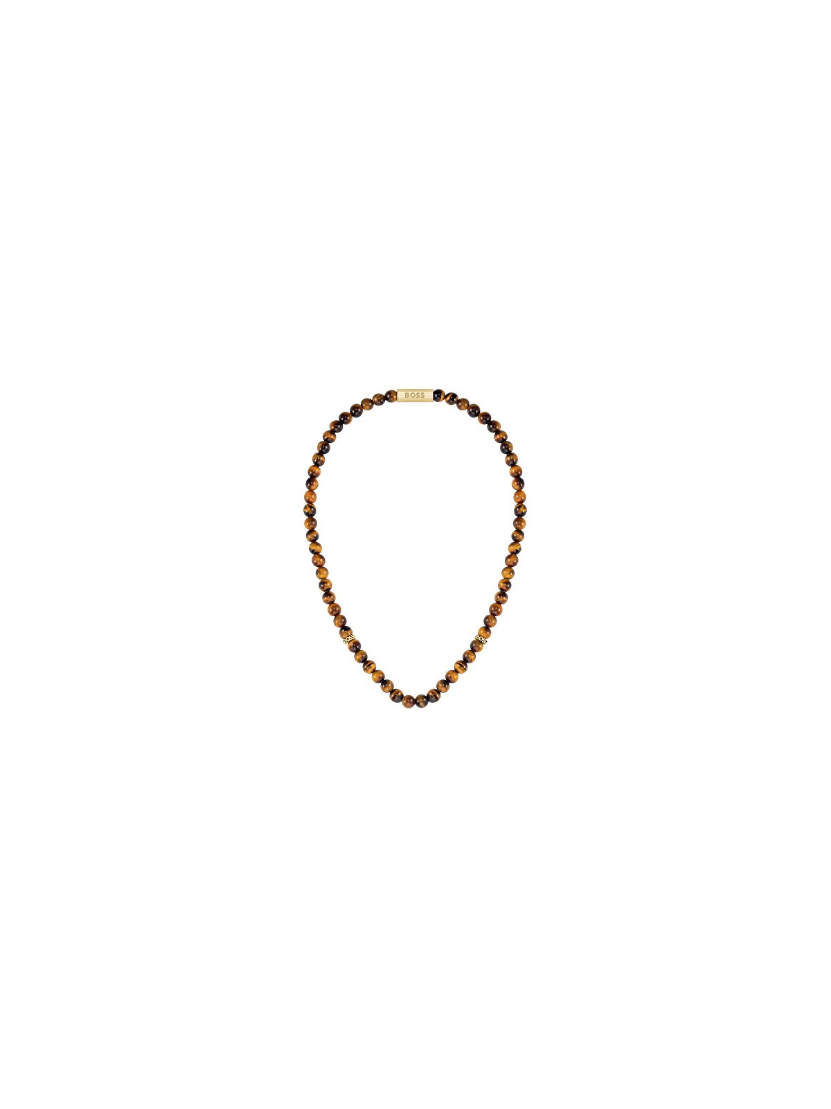 Hugo Boss Collana con perline occhio di tigre 1580663 uomo