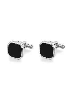Brosway Gemelli in acciaio con inchiostro in onice nera BIK132 uomo