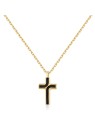 Brosway Collana con croce Backliner BBC08 placcata oro senza tempo uomo