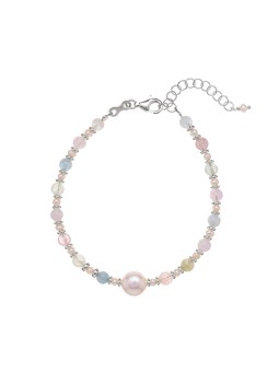Alisia Incantevole bracciale con perle e morganite AL3817-Argento donna