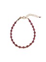Alisia AL4264-Oro-Granato bracciale di perline in argento placcato oro e granato donna