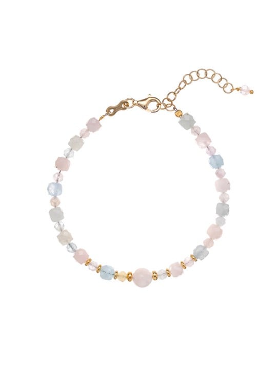 Alisia Bracciale giocoso con perline di morganite AL3769-Oro donna