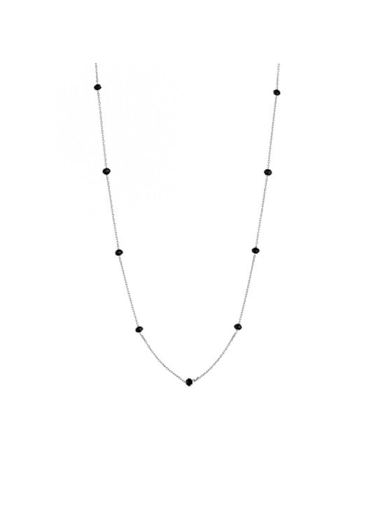 Alisia Bellissima collana in argento con cristalli neri AL880-Argento-Nero donna