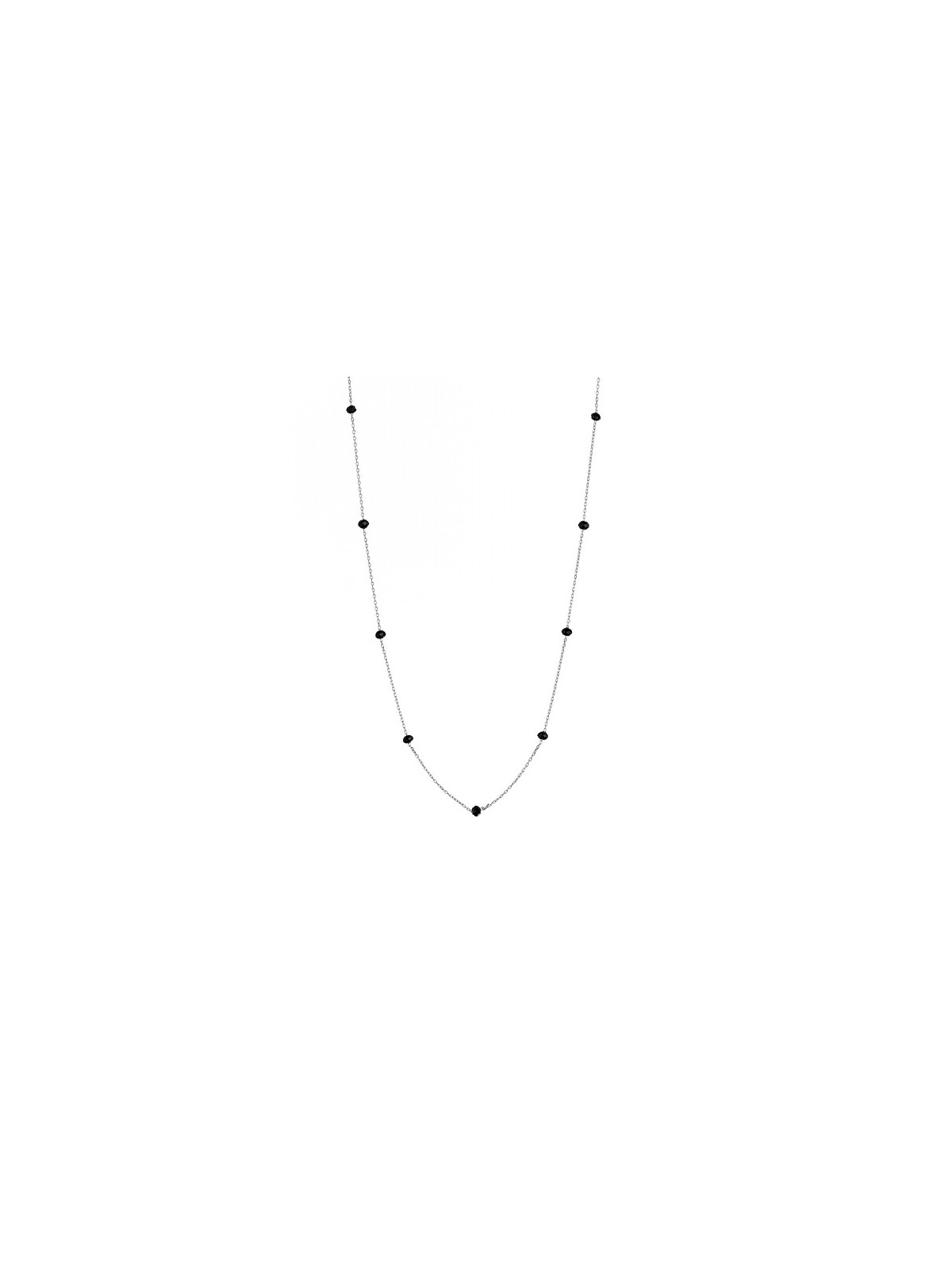 Alisia Bellissima collana in argento con cristalli neri AL880-Argento-Nero donna