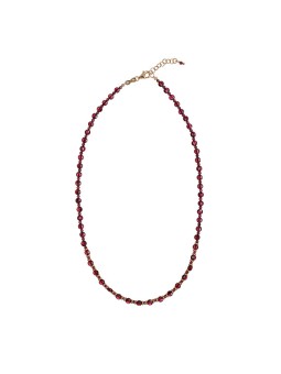 Alisia Collana AL4263-Oro-Granato con perline in argento placcato oro e granato donna