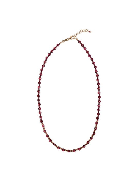 Alisia Collana AL4263-Oro-Granato con perline in argento placcato oro e granato donna