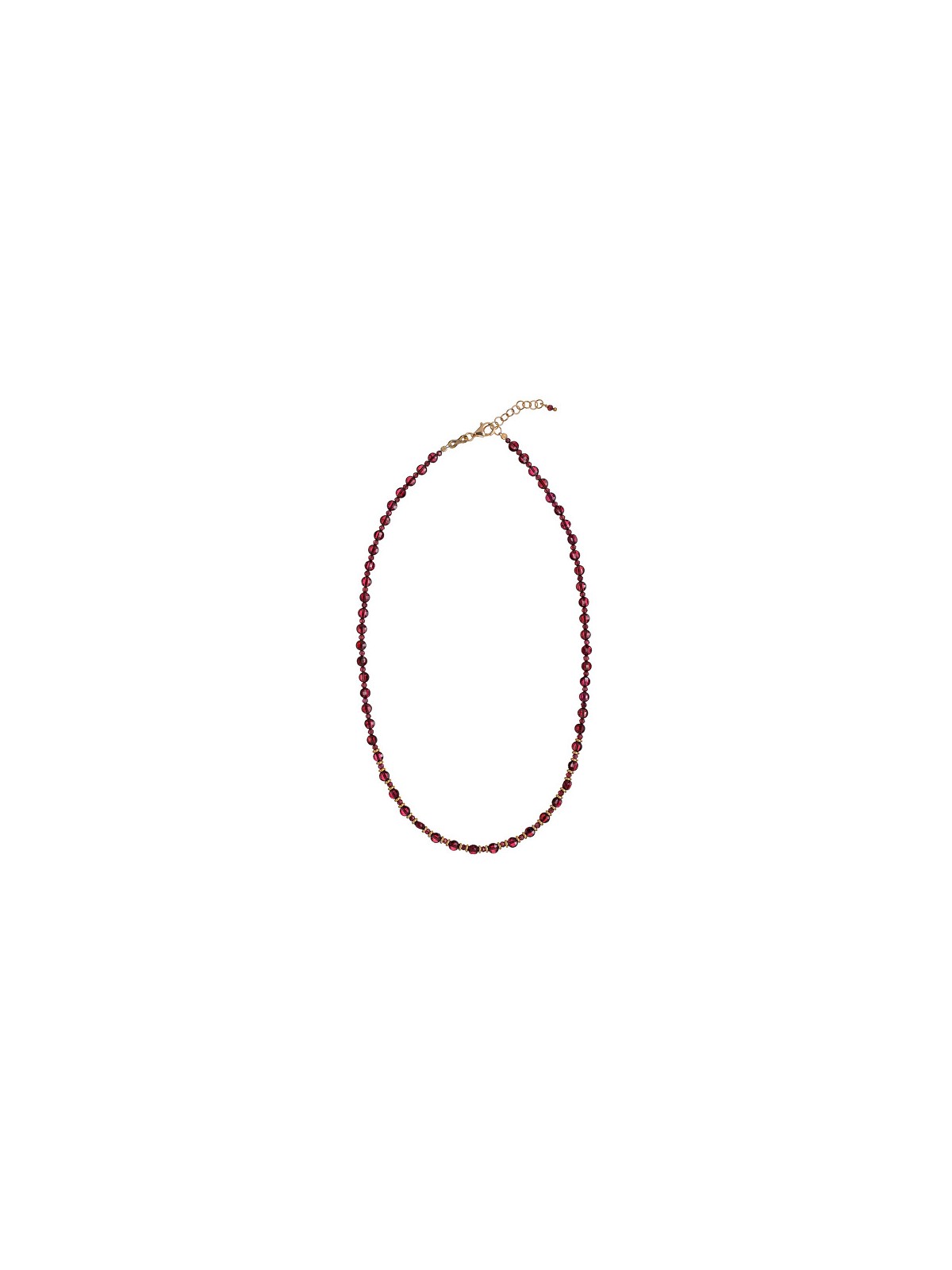 Alisia Collana AL4263-Oro-Granato con perline in argento placcato oro e granato donna