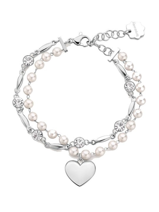 Brosway Affascinante bracciale doppio con cristalli e perle di conchiglia Chakra BHKB213 donna