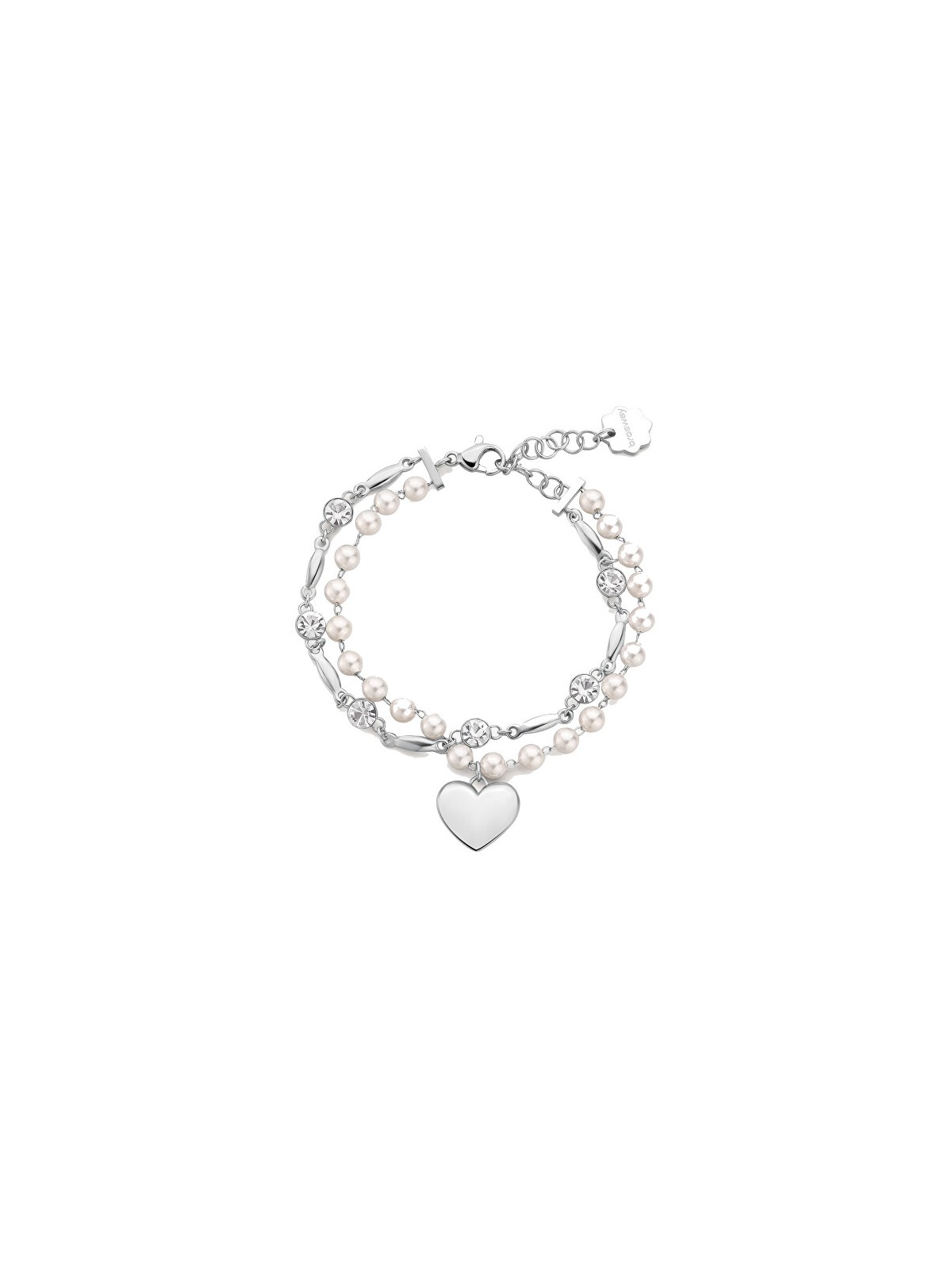 Brosway Affascinante bracciale doppio con cristalli e perle di conchiglia Chakra BHKB213 donna